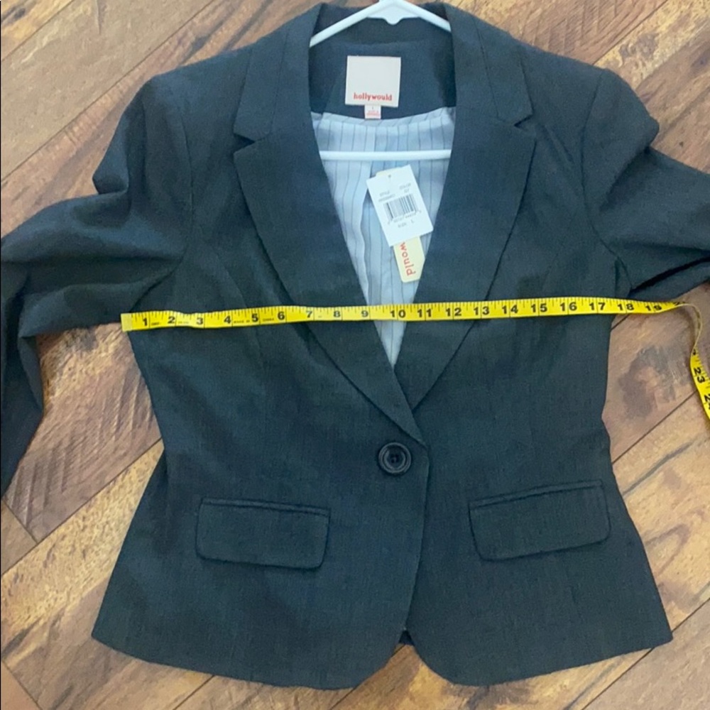 Gray single button blazer - Picture 5 of 7